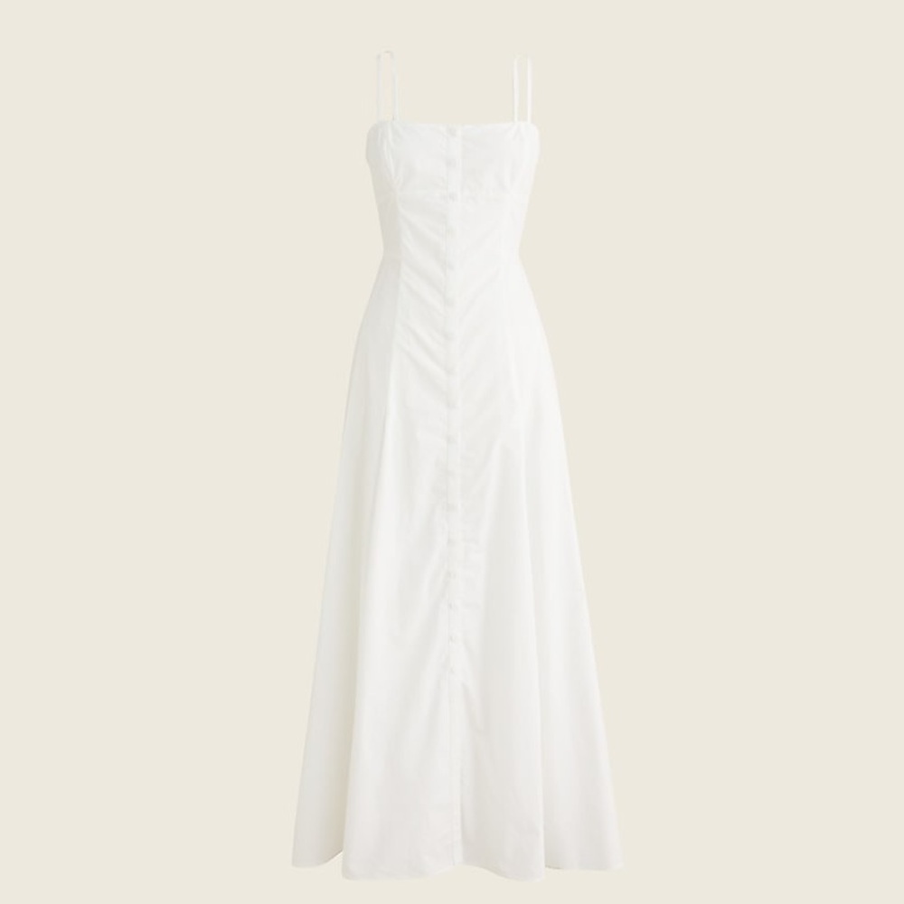 J. Crew Crips White Button-Down Maxi Dress - Picture 2 of 10